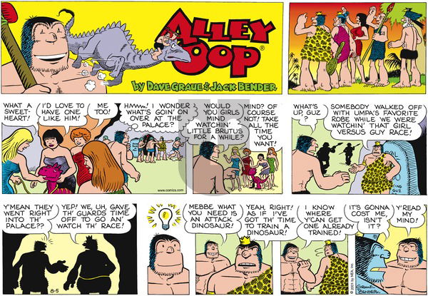 Alley Oop on Sunday August 5, 2001 Comic Strip