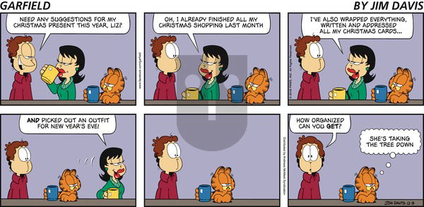 Garfield on Sunday December 9, 2018 Comic Strip