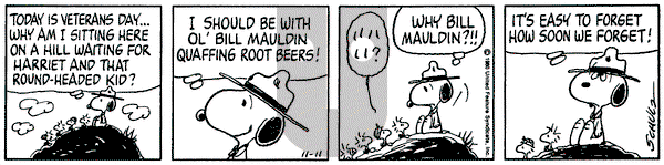 Peanuts - Tuesday November 11, 1980 Comic Strip