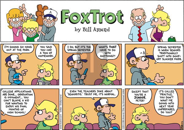 FoxTrot on Sunday March 8, 2015 Comic Strip