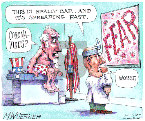 Matt Wuerker on Monday March 9, 2020 Comic Strip