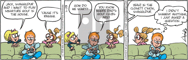 Cleats - Tuesday November 25, 2008 Comic Strip