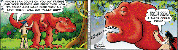 Alley Oop on Saturday February 16, 2013 Comic Strip