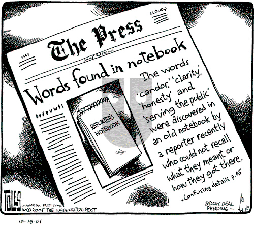 Tom Toles on Tuesday October 18, 2005 Comic Strip