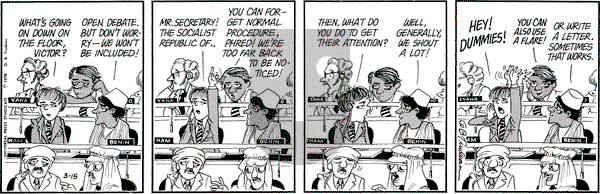 Doonesbury on Wednesday March 15, 1978 Comic Strip