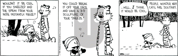 Calvin and Hobbes on Friday February 27, 2015 Comic Strip