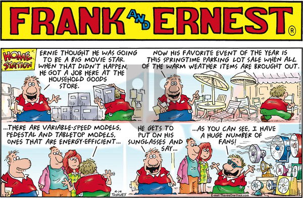 Frank and Ernest on Sunday April 14, 2013 Comic Strip