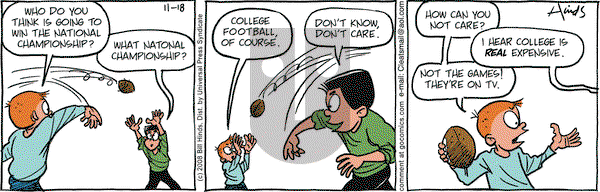 Cleats on Tuesday November 18, 2008 Comic Strip