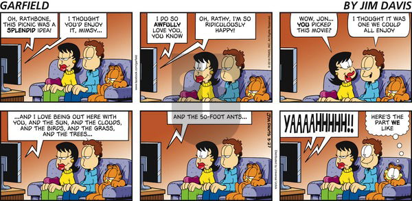 Garfield on Sunday March 27, 2016 Comic Strip
