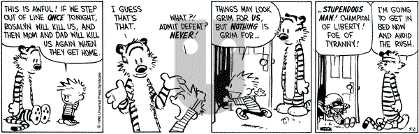 Calvin and Hobbes on Monday April 2, 1990 Comic Strip