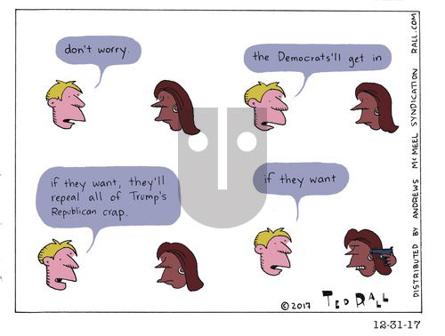 Ted Rall on Sunday December 31, 2017 Comic Strip