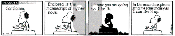 Peanuts on Thursday August 29, 1974 Comic Strip