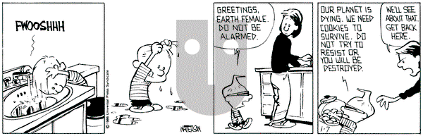 Calvin and Hobbes on Tuesday January 7, 1992 Comic Strip