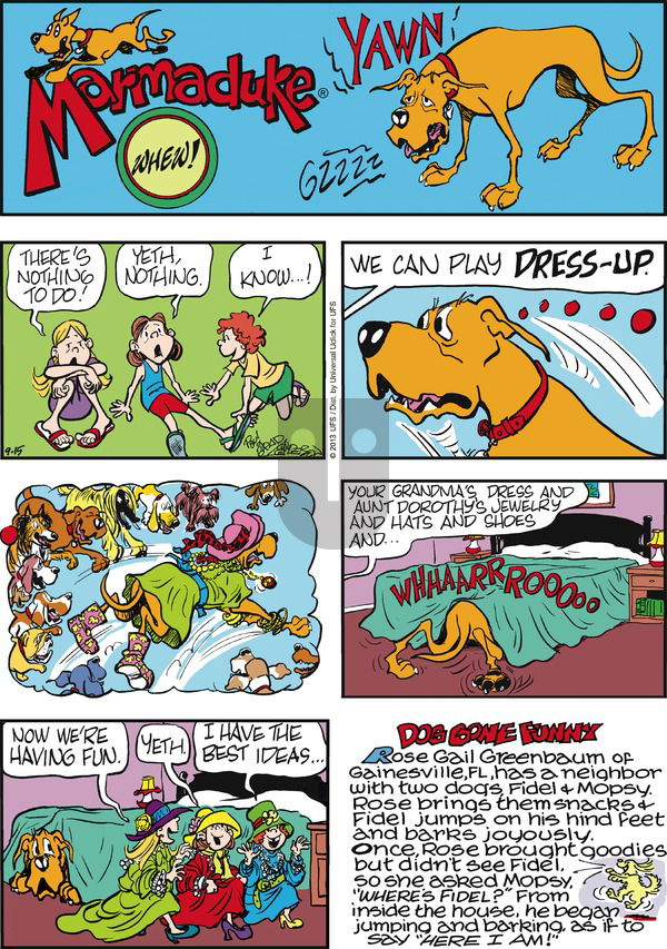 Marmaduke on Sunday September 15, 2013 Comic Strip