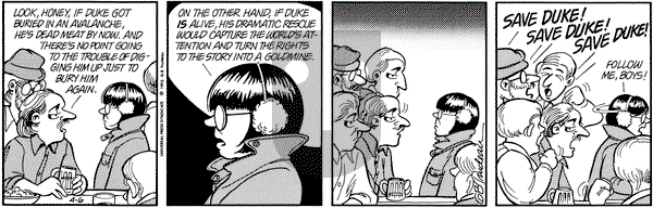 Doonesbury on Tuesday April 6, 1993 Comic Strip