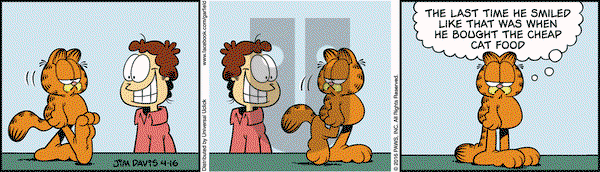 Garfield - Saturday April 16, 2016 Comic Strip