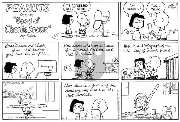 Peanuts on Sunday July 15, 1984 Comic Strip