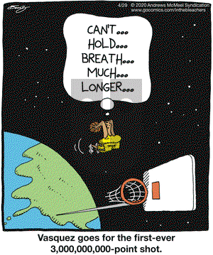 In the Bleachers on Wednesday April 29, 2020 Comic Strip