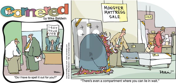 Cornered on Sunday March 9, 2014 Comic Strip