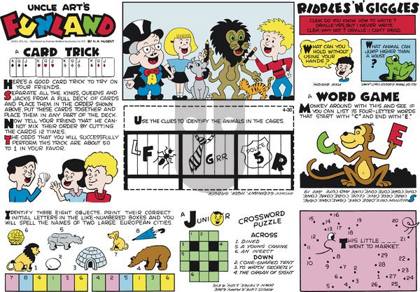 Uncle Art's Funland on Sunday April 30, 2023 Comic Strip
