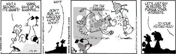 Over the Hedge on Saturday January 5, 2002 Comic Strip