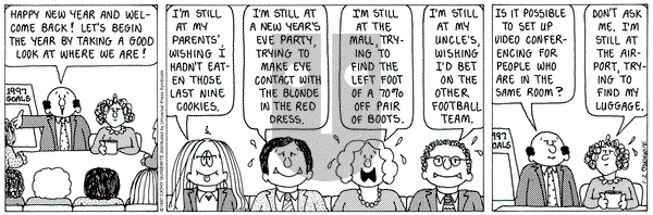 Cathy Classics on Thursday January 2, 1997 Comic Strip