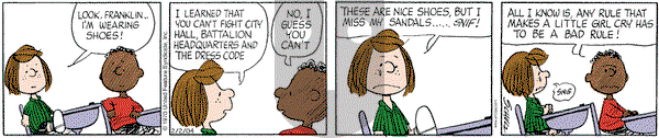 Peanuts on Monday February 2, 2004 Comic Strip