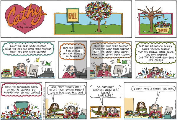 Cathy Classics on Sunday October 11, 2009 Comic Strip