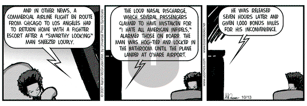 The Boondocks on Saturday October 13, 2001 Comic Strip