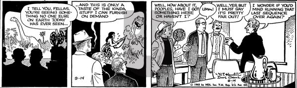 Alley Oop on Saturday September 14, 1968 Comic Strip