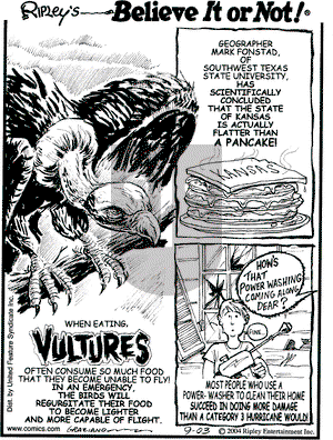 Ripley's Believe It or Not on Friday September 3, 2004 Comic Strip