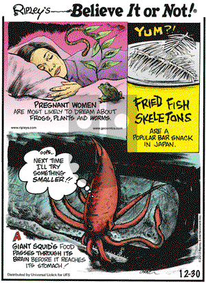 Ripley's Believe It or Not on Monday December 30, 2013 Comic Strip