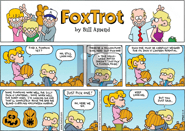 FoxTrot on Sunday October 19, 2008 Comic Strip