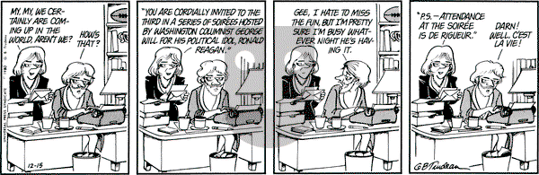Doonesbury on Monday December 15, 1980 Comic Strip