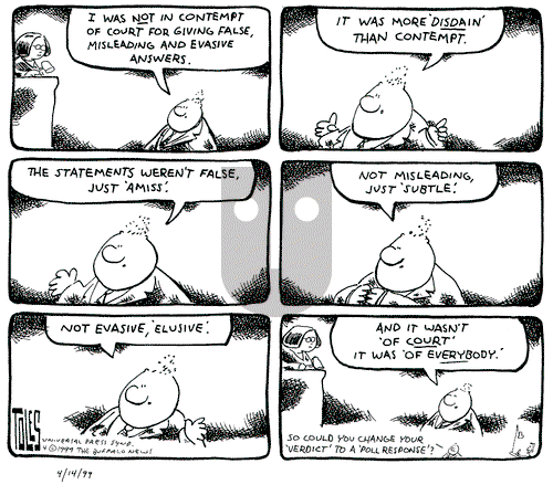Tom Toles on Wednesday April 14, 1999 Comic Strip