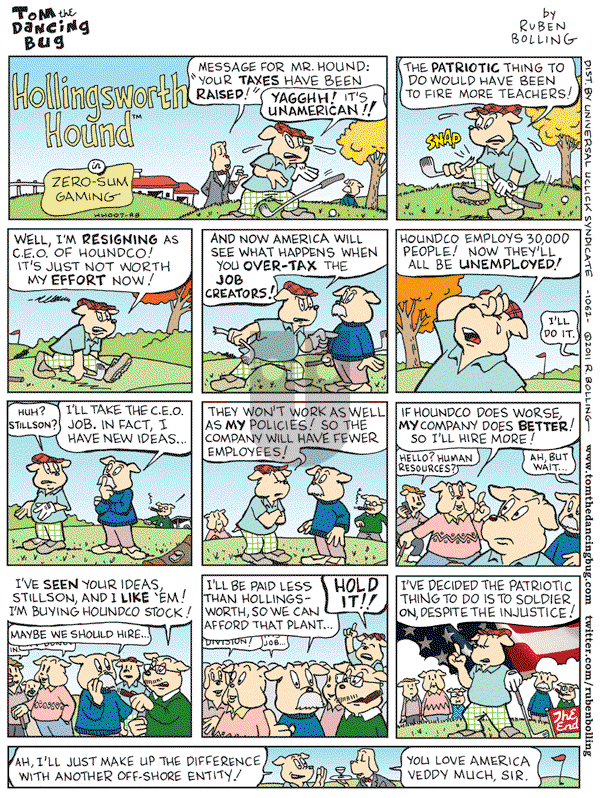 Tom the Dancing Bug on Friday November 11, 2011 Comic Strip