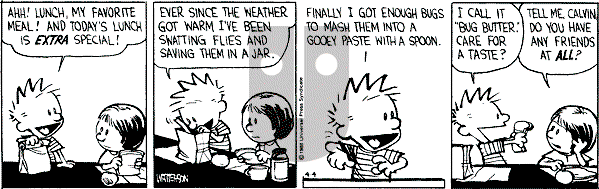 Calvin and Hobbes - Monday April 4, 1988 Comic Strip