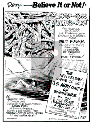 Ripley's Believe It or Not on Thursday September 27, 2007 Comic Strip