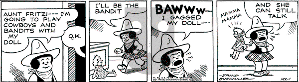 Nancy on Monday April 11, 1955 Comic Strip