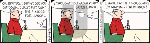 The Born Loser on Saturday July 16, 2016 Comic Strip