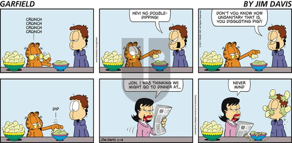 Garfield on Sunday November 19, 2017 Comic Strip