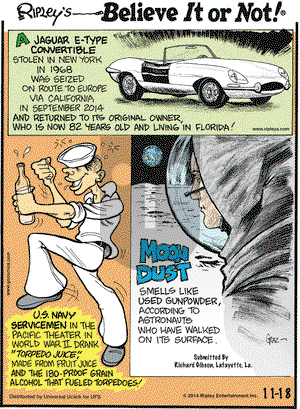 Ripley's Believe It or Not on Tuesday November 18, 2014 Comic Strip
