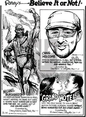 Ripley's Believe It or Not on Tuesday March 14, 2006 Comic Strip