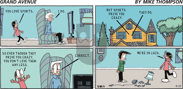 Grand Avenue on Sunday September 17, 2023 Comic Strip