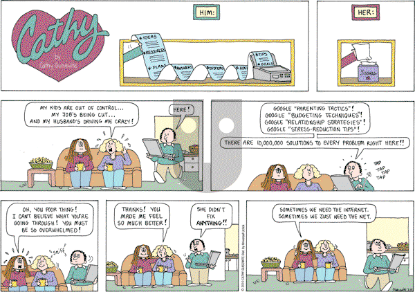 Cathy Classics - Sunday March 14, 2010 Comic Strip