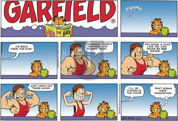 Garfield on Sunday February 15, 2009 Comic Strip