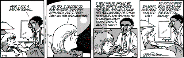 Doonesbury - Saturday May 12, 1990 Comic Strip