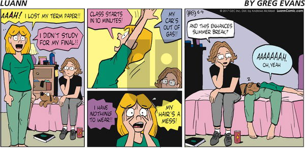 Luann on Sunday June 4, 2017 Comic Strip