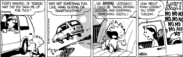 Calvin and Hobbes - Saturday July 26, 1986 Comic Strip