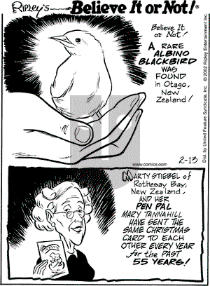Ripley's Believe It or Not on Thursday February 13, 2003 Comic Strip
